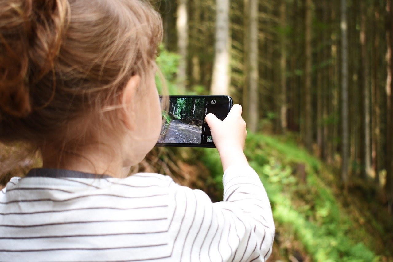 Child with a phone